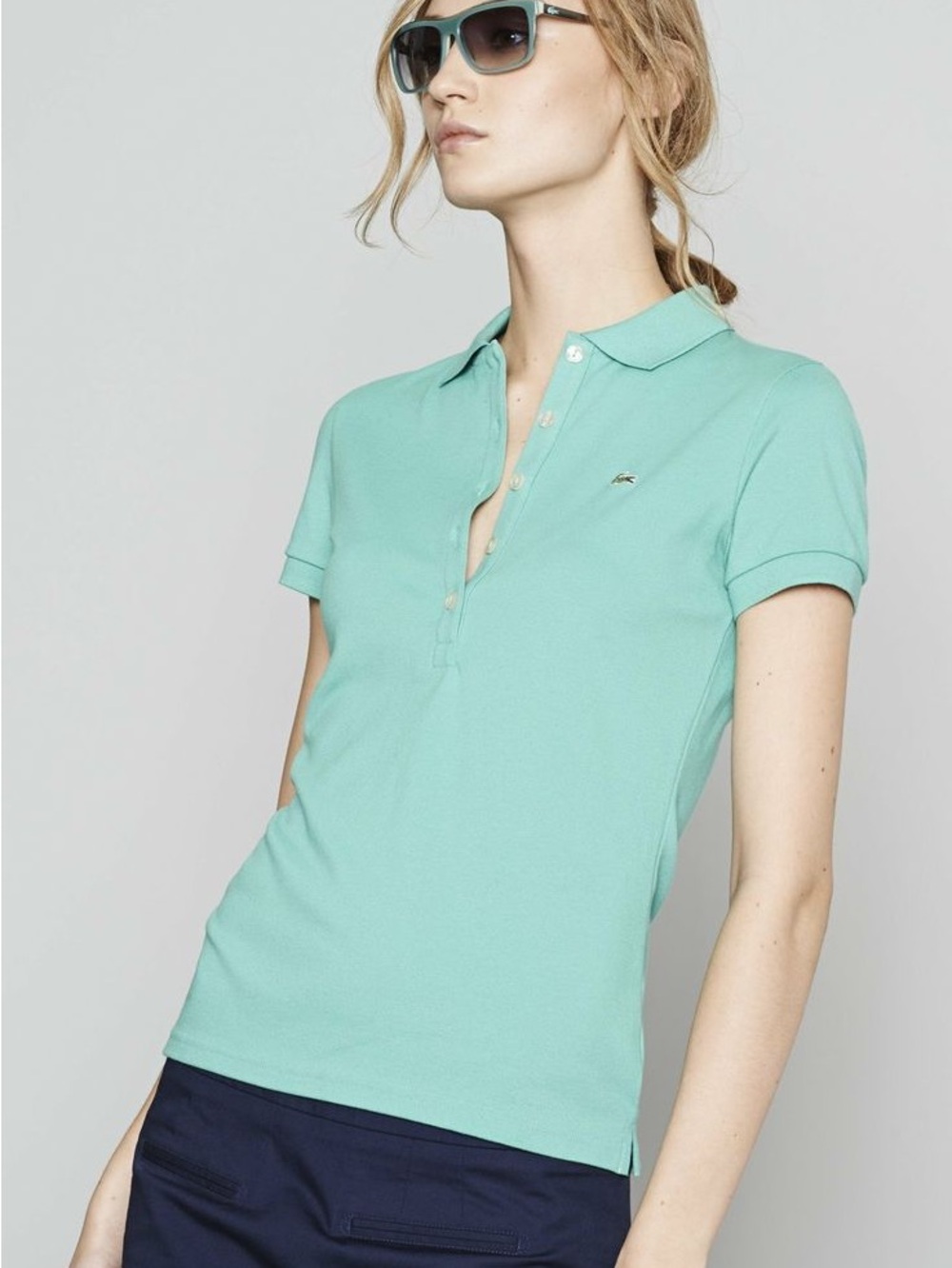 Lacoste Women’s Mint Polo Shirt with Collar